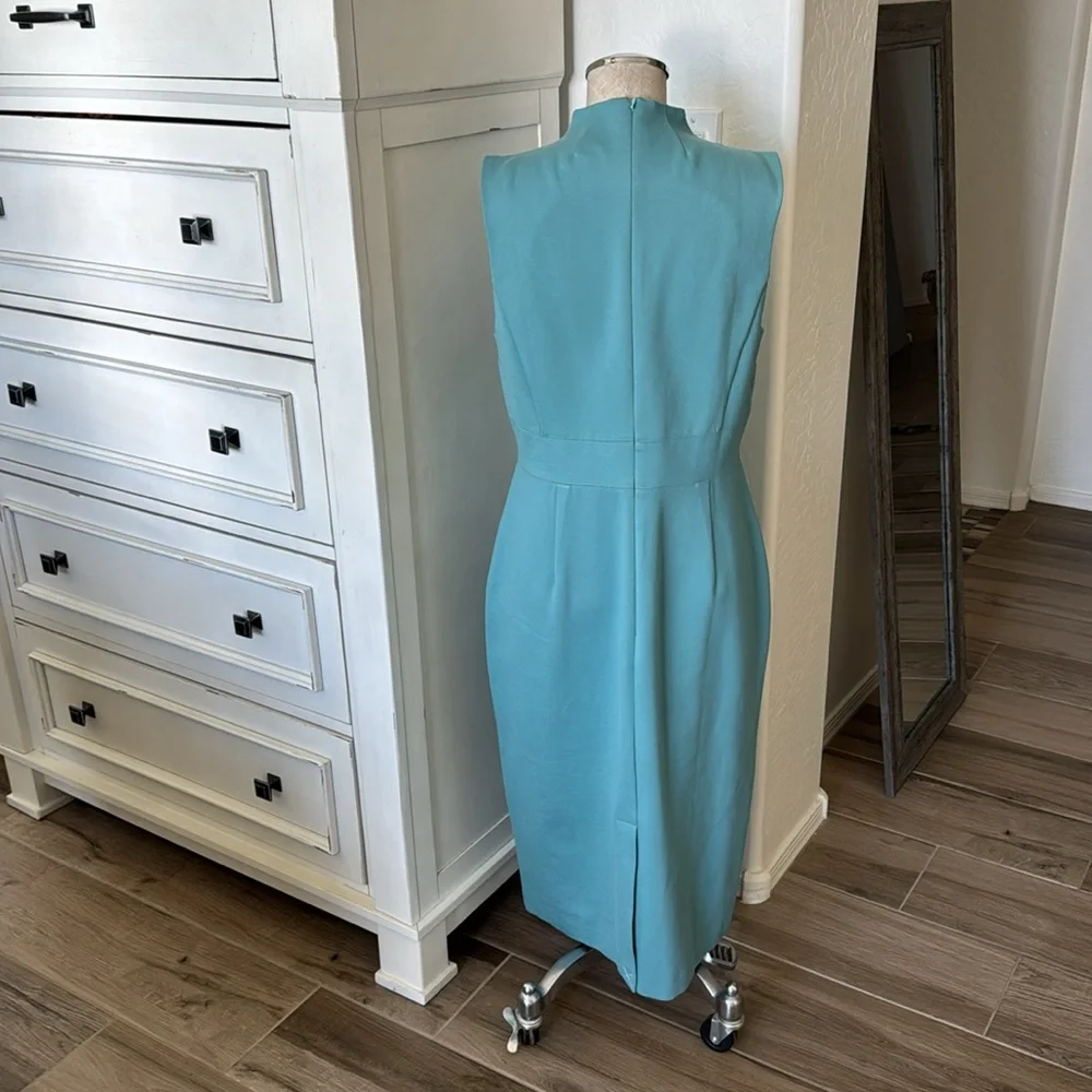 NWOT J.Crew 365 12 J8008 Mock Neck Sheath Midi Stretch Ponte Dress